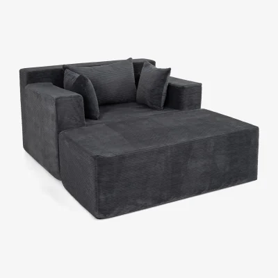 The Range Single Foam Sofa with Ottoman
