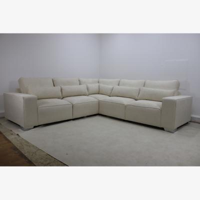The Range Sicilly Chenille Cream Sofa Full Back 2 Plus 2 - Cream