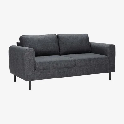The Range Wyld Haus San Sebastian 2-Seater Sofa in Basel Grey Fabric - Grey