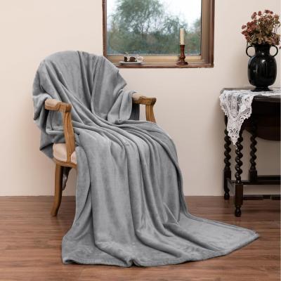 The Range Fleece Fluffy Blankets Soft Throw For Couch Bedspread - Grey / King 200 x 230cm