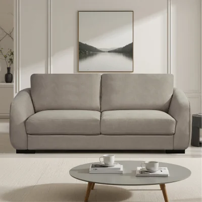 The Range Fairview soft fabric 3 seat sofa - Brown