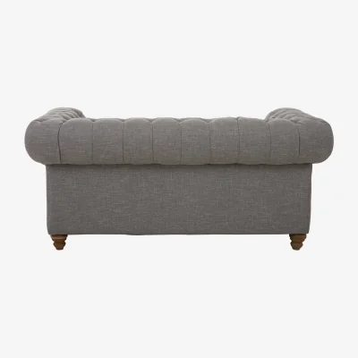 The Range Stella Two Seat Grey Linen Sofa - Grey