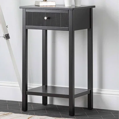 The Range Wide 1 Drawer Sofa Table for Living Room - Matte Black