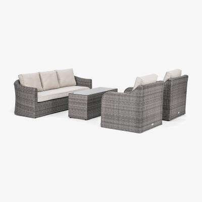 The Range Rattan 4 Seater Patio Sofa Set - Stone