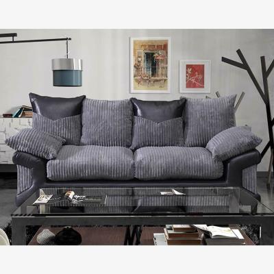 The Range Dino Jumbo Cord Fabric Sofa - Grey / 3