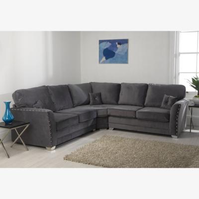 The Range Elland Chenille Platinum Sofa Full Back 2 Plus 2 - Platinum