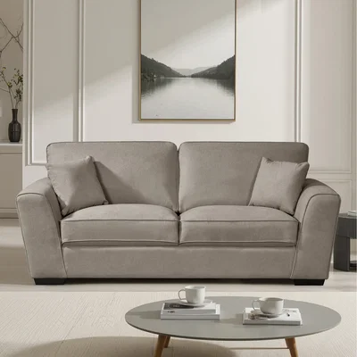 The Range Mellette soft fabric 3 seat sofa - Brown