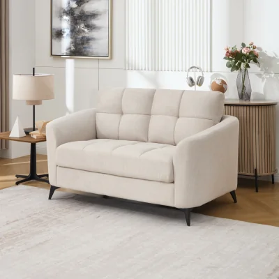 The Range Solna 1, 2, and 3 Seater Scandi Style Fabric Sofa - Beige / 152cm
