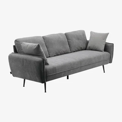 The Range Fabric 3 Seater Sofa with Pillows - Dark Grey