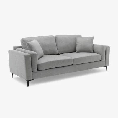 The Range Fabric Light Grey 3 Seater Sofa MARGHERA - Light Grey
