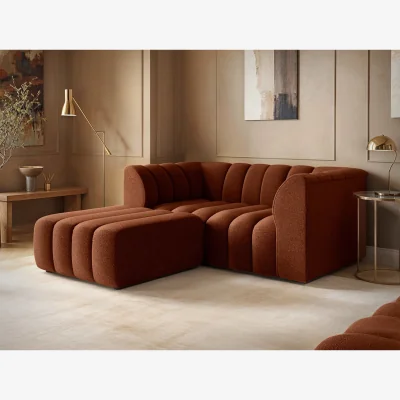 The Range Halle 2 Seater Sofa with Footstool - Orange