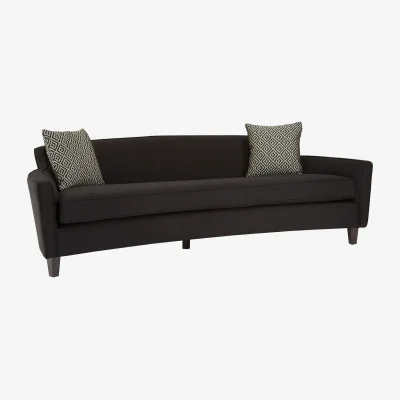 The Range Rania 3 Seat Black Dimity Fabric Sofa - Black