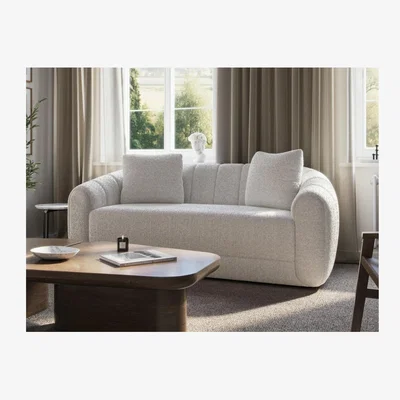 The Range Sidonie 2 Seater Boucle Sofa Cream - Cream
