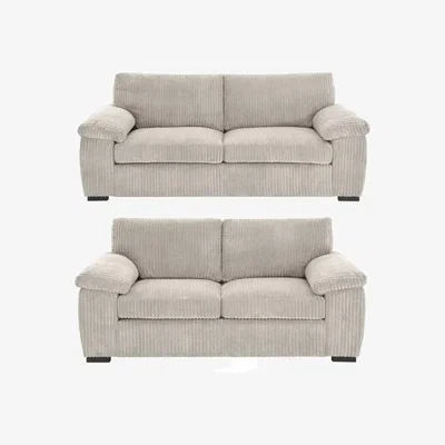 The Range Collingdale Jumbo Cord Fabric Sofa - Cream / 5