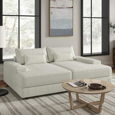 The Range Clara Teddy boucle ivory Cinema Sofa  - Ivory