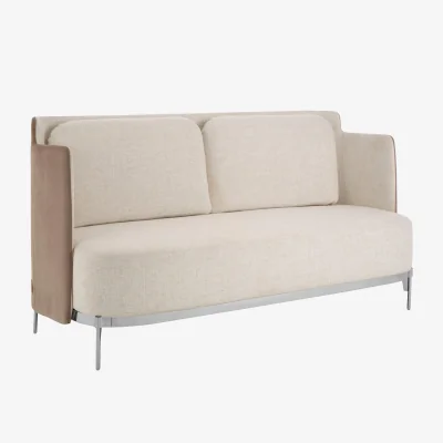 The Range Piermount Ivory and Mink 2 Seater Sofa - White