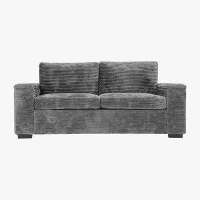 The Range Corduroy Thick Armrest Sofa with Storage - Grey
