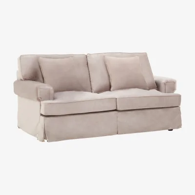 The Range Ralph Two Seat Mink Velvet Sofa - Brown