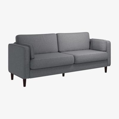 The Range Snowdonia 3 Seater Cushion Back Sofa - Light Grey - Silver