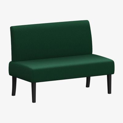 The Range Small Armless Sofa with Solid Wood Legs - Green