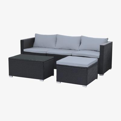 The Range 4-Seater Knightsbridge Rattan Sofa Set - Grey