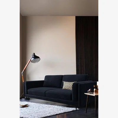 Rockett St George The Grace Large Sofa In Luxe Needlecord Velvet Midnight Navy