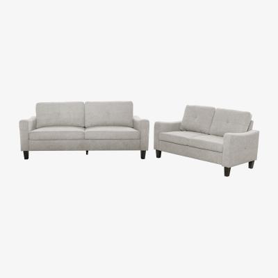 The Range Barbery Fabric 3 and 2 Seater Sofa Set - Beige