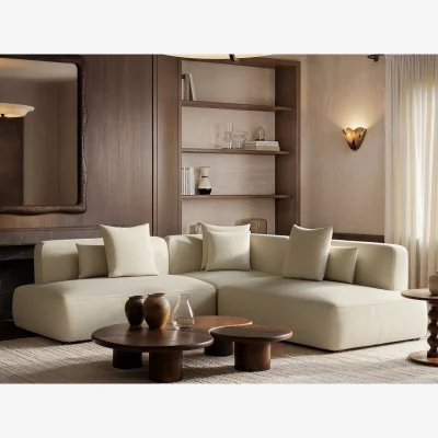 The Range Luna Large Sofa Chenille - Beige