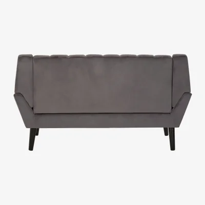The Range Savina 2 Seat Grey Sofa - Black