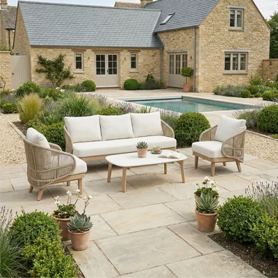 The Range Fairford Lounge Sofa Set - Beige