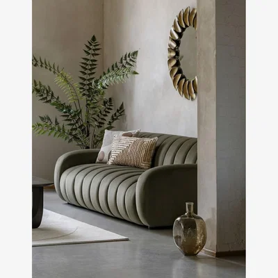Rose & Grey Grace 3 Seater Sofa in Moss Green