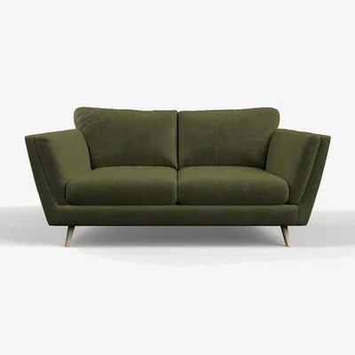 Rose & Grey Richmond Sofa 2 Seater Pine Green Classic Velvet