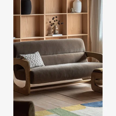 Rose & Grey Cristobal Sepia 3 Seater Sofa