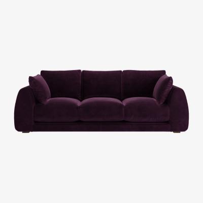 Sofa.com Carmel 3 Seat Sofa in Damson Smart Velvet