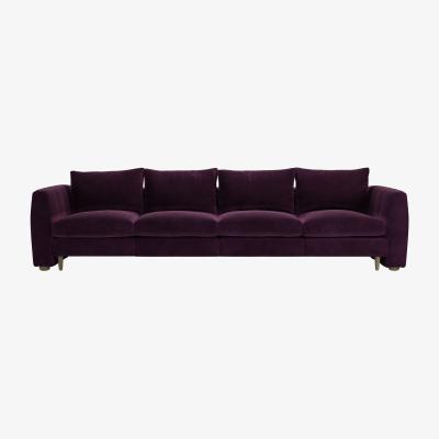 Sofa.com Tiffany Slim 4 Seat Sofa in Damson Smart Velvet