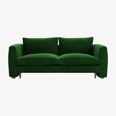 Sofa.com Tiffany Slim 2.5 Seat Sofa in Putting Green Aquaclean Clever Velvet