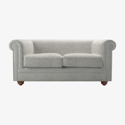 Sofa.com Patrick Unbuttoned 2 Seat Sofa in Fog Aquaclean Clever Chenille