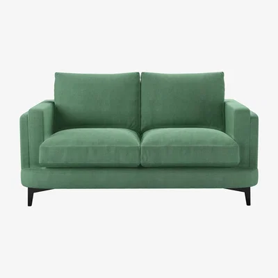 Sofa.com Boston Squared Arm 2 Seat Sofa in Celadon Easy Cotton