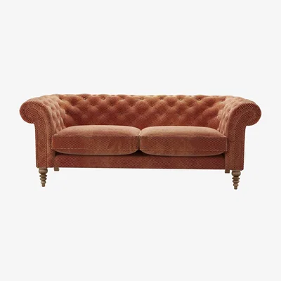 Sofa.com Oscar 3 Seat Sofa in Pomegranate Bubble Velvet