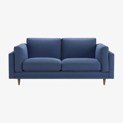 Sofa.com Marco 2 Seat Sofa in Oxford Blue Brushed Linen Cotton