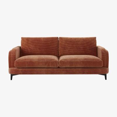 Sofa.com Boston Curved Arm 3 Seat Sofa in Pomegranate Bubble Velvet