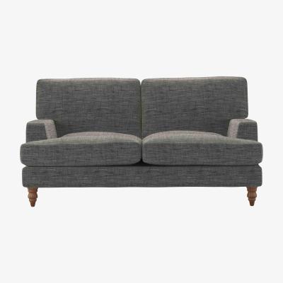 Sofa.com Isla 2 Seat Sofa in Liquorice Baylee Multi-Tone Viscose Linen