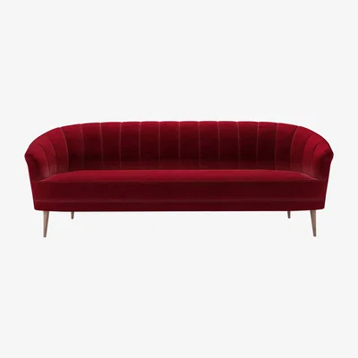Sofa.com Harper 3 Seat Sofa in Malbec Cotton Matt Velvet