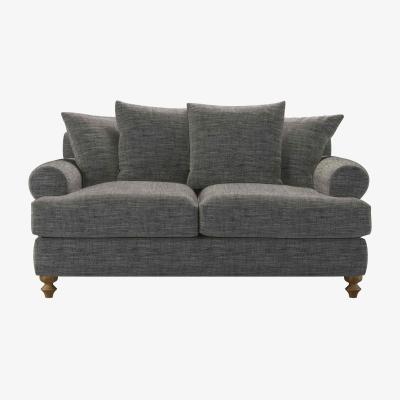 Sofa.com Teddy 2 Seat Sofa bed in Liquorice Baylee Multi-Tone Viscose Linen