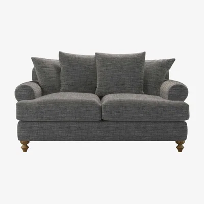 Sofa.com Teddy 2 Seat Sofa bed in Liquorice Baylee Multi-Tone Viscose Linen