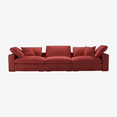 Sofa.com Long Island 3 Seat Sofa in Indian Summer Easy Cotton