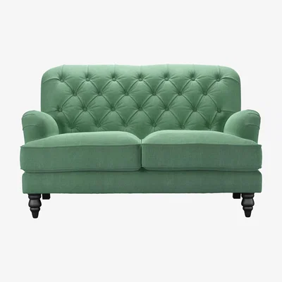 Sofa.com Snowdrop Button Back 2 Seat Sofa (breaks down) in Celadon Easy Cotton