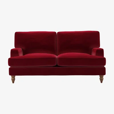 Sofa.com Isla 2 Seat Sofa in Malbec Cotton Matt Velvet