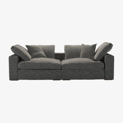 Sofa.com Long Island 2 Seat Sofa in Liquorice Baylee Multi-Tone Viscose Linen