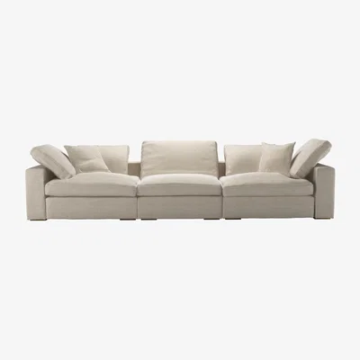 Sofa.com Long Island 3 Seat Sofa in Jasmine Silky Jacquard Weave